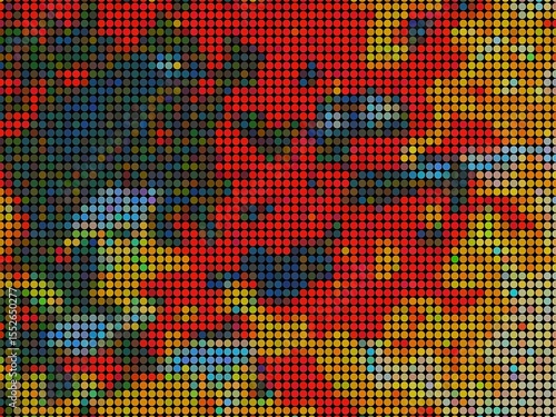 In the picture is an illustration of various patterns of Red orange tones as a form of art. It is used as an illustration in various works that is easy, convenient and beautiful.