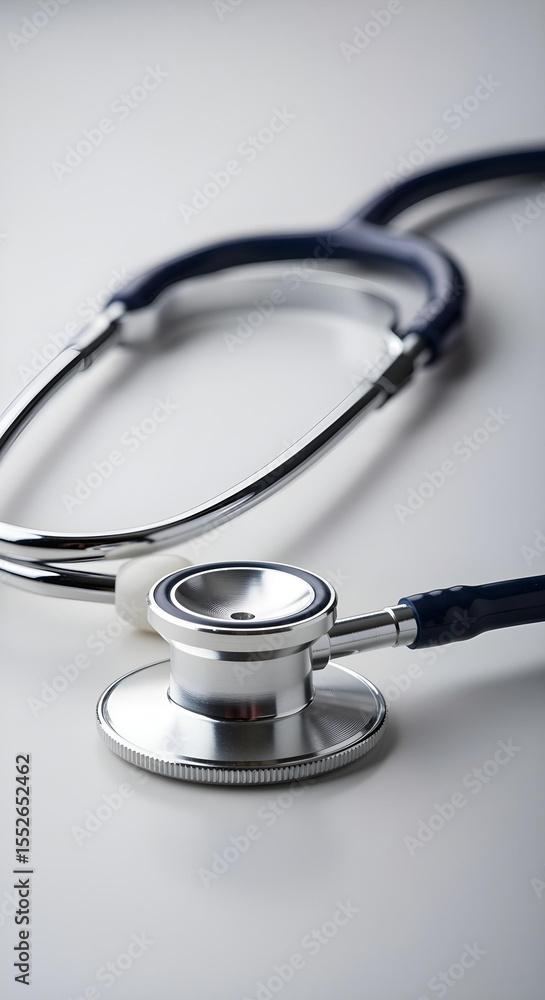 Professional Medical Stethoscope Isolated on White Background Professional Medical Stethoscope Isolated on White Background