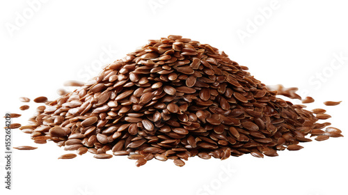Flax Seeds Heap Isolated Premium Product Image with Transparent Background

