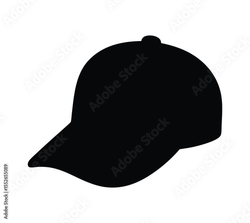 Men's headwear collection with a sports cap and a retro fedora, a vector illustration for logos and fashion design on white background