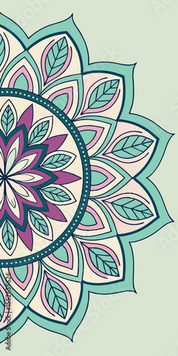 Kaleidoscope mandala with intricate floral symmetry