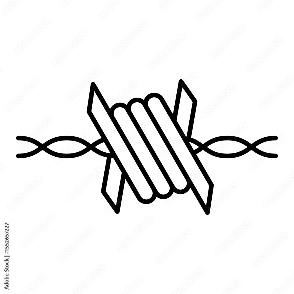 Fototapeta premium barbed wire icon