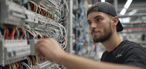 A Confident Man in a Black Shirt Standing Against a Neutral Background Exuding Style and Charisma with a Focus on Modern Fashion and Self Expression