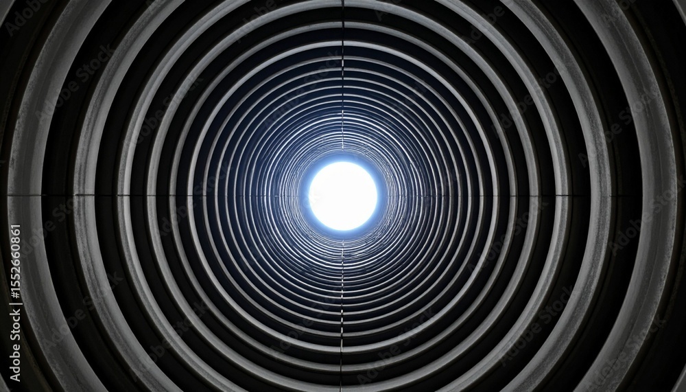 Obraz premium A view through swirling gun barrel - 3d rendering