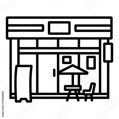 편의점 매장 건물 아이콘