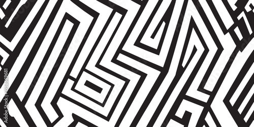 black and white striped background seamless strip pattern, line pattern black and white