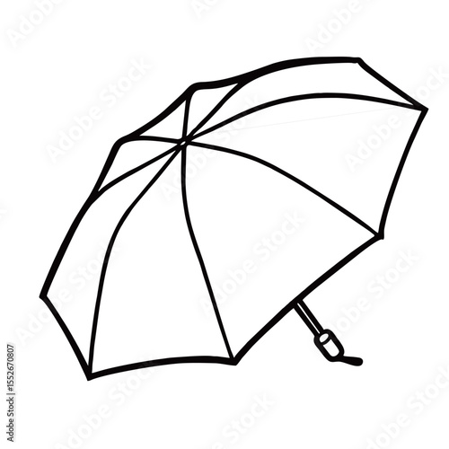 Umbrella silhouette on white background