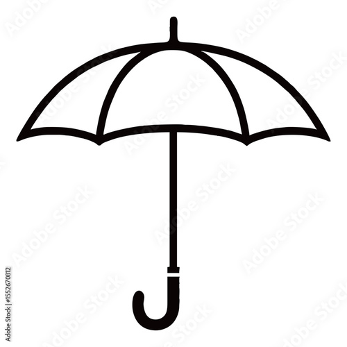 Umbrella silhouette on white background