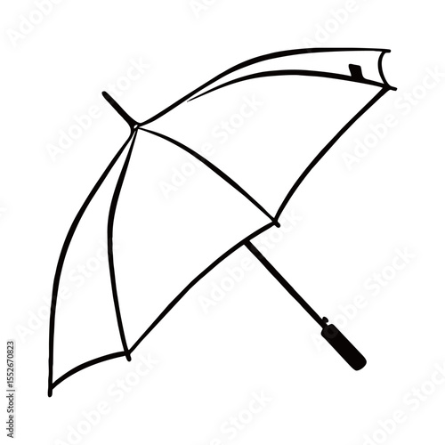 Umbrella silhouette on white background