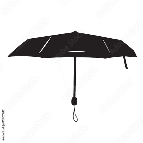 Umbrella silhouette on white background