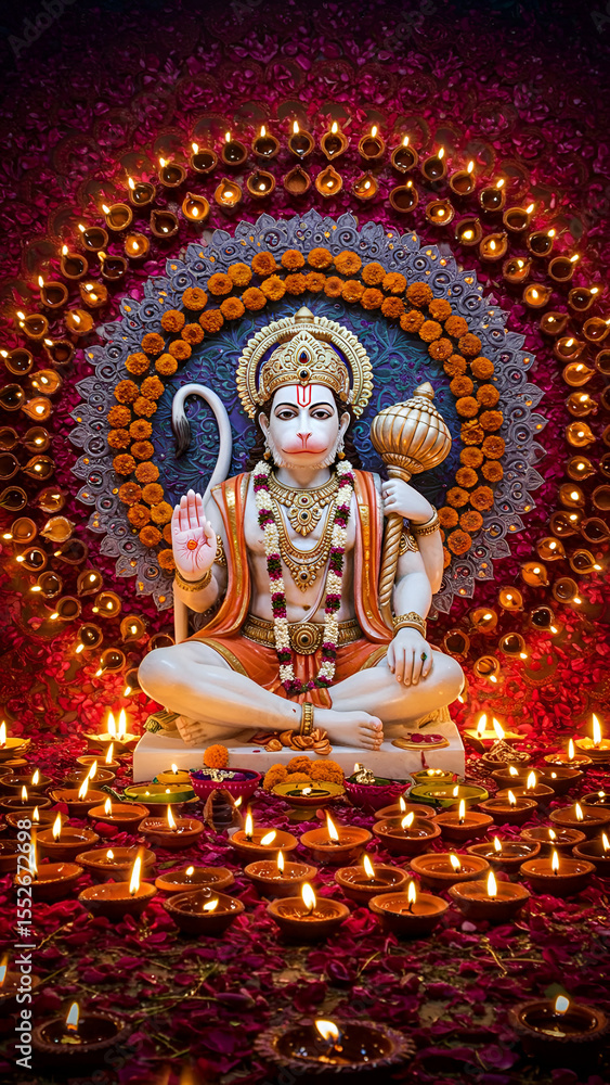 Fototapeta premium Ai Hindu God Images | Hindu God | Ram | Krishna | Ganesh | Shiv | Hanuman | Sita