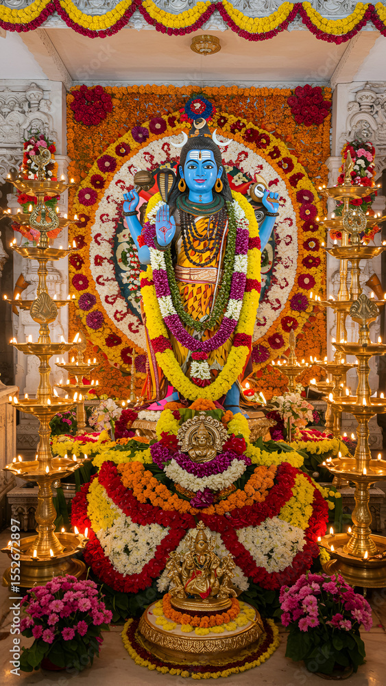 Obraz premium Ai Hindu God Images | Hindu God | Ram | Krishna | Ganesh | Shiv | Hanuman | Sita