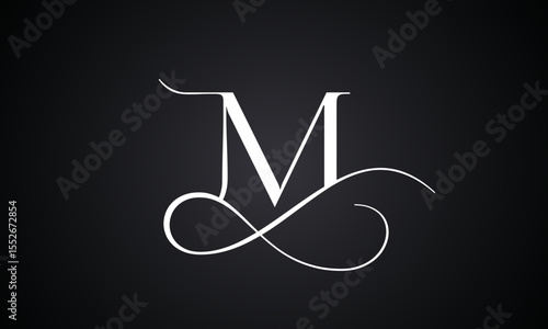 Letter m logo with infinity combination. Modern trendy initial luxury m letter logo design. Royal premium letter m logo design vector template.