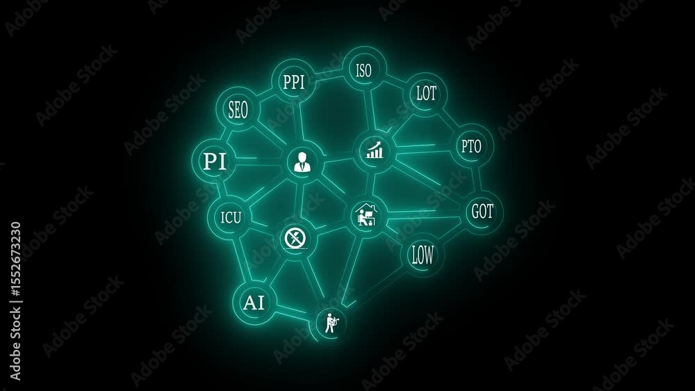 Neon Brain Network – Glowing Neural Connections and Futuristic AI Circuit Mesh.