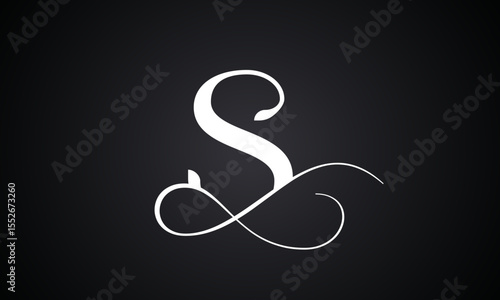 Letter s logo with infinity combination. Modern trendy initial luxury s letter logo design. Royal premium letter s logo design vector template.