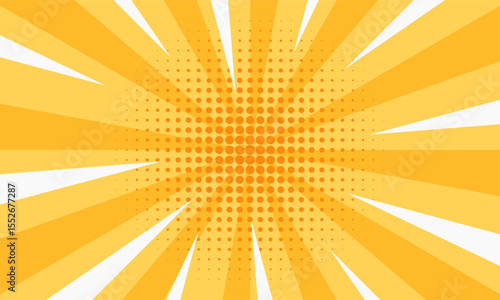 Comic abstract yellow background vintage style