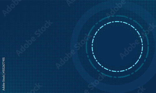 Abstract blue with circles digital background