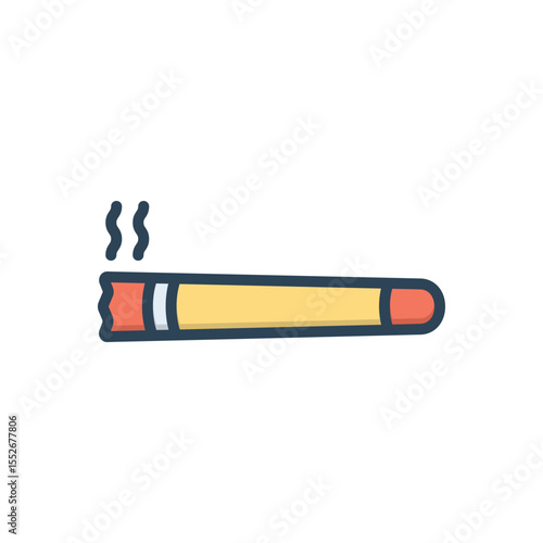 Color illustration icon for cigar