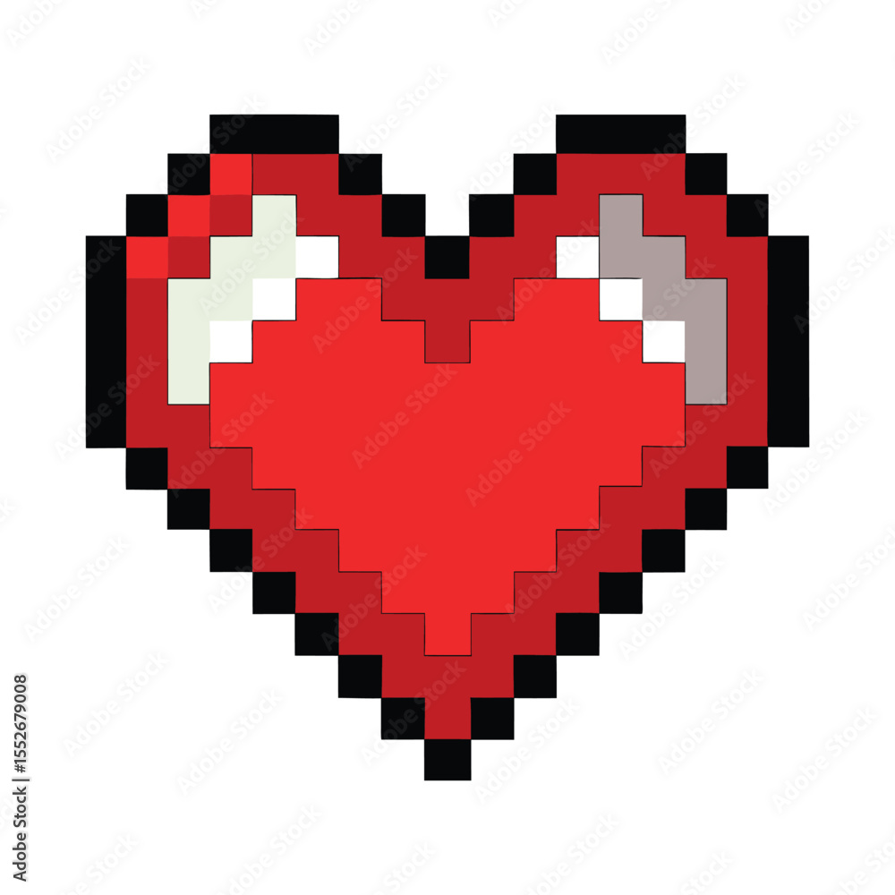Obraz premium Pixel heart