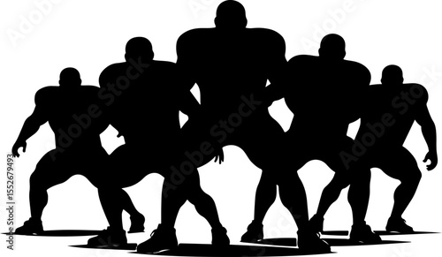 American Football Action Silhouette vector bundle