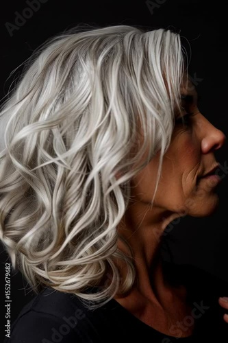 Close up, Head and shoulders portrait of mature woman