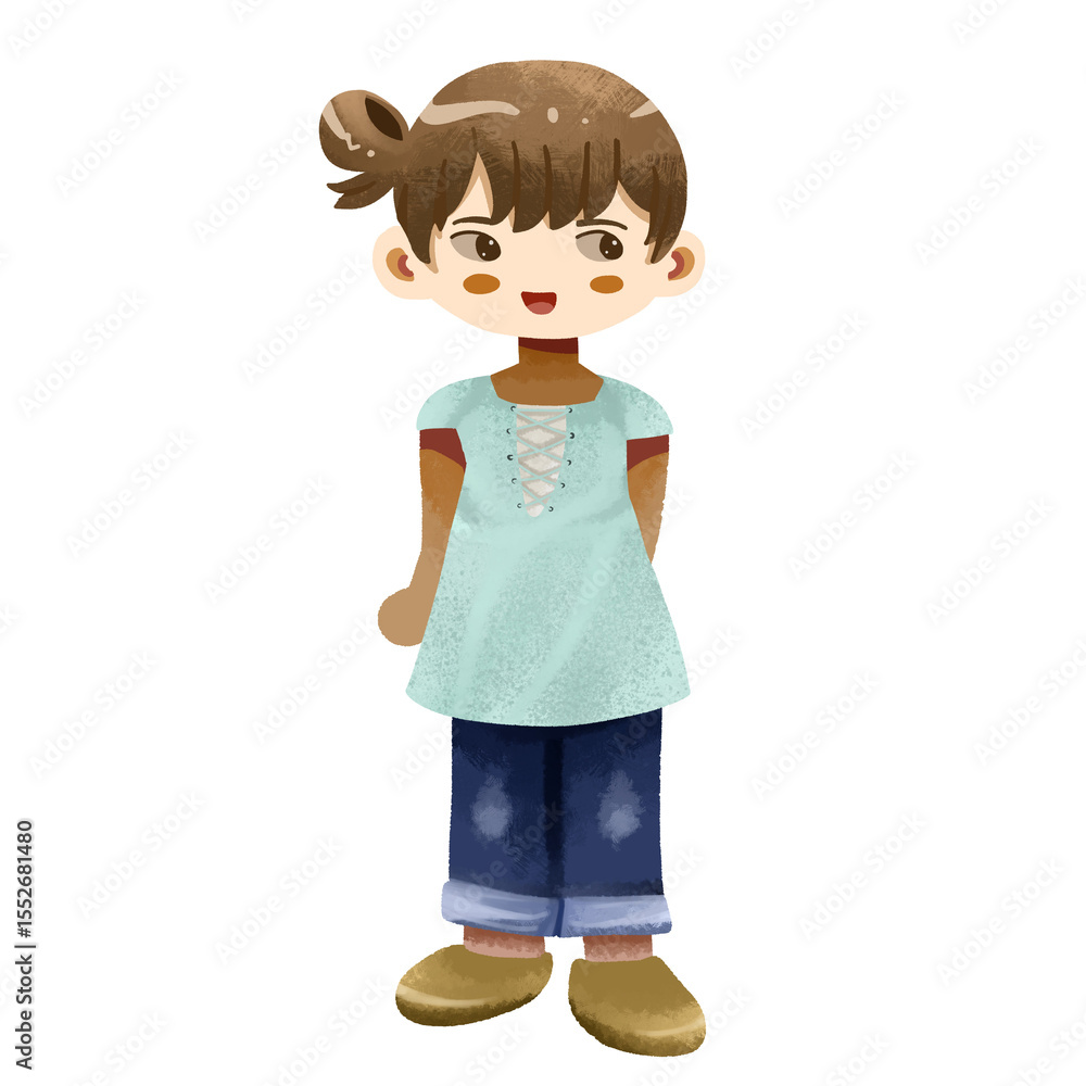 Girl cartoon school Summer png Girl cartoon school Summer png