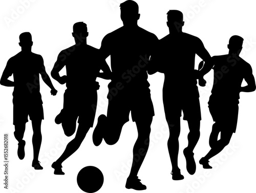 American Football Player Silhouettes vector bundle
