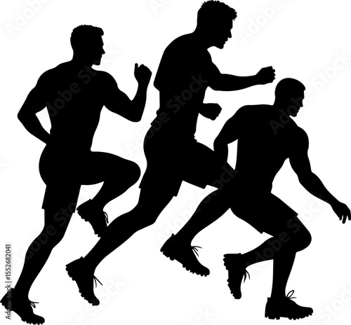 American Football Player Silhouettes vector bundle