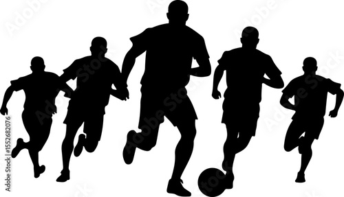 American Football Player Silhouettes vector bundle