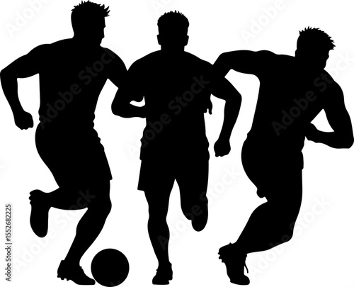 American Football Player Silhouettes vector bundle