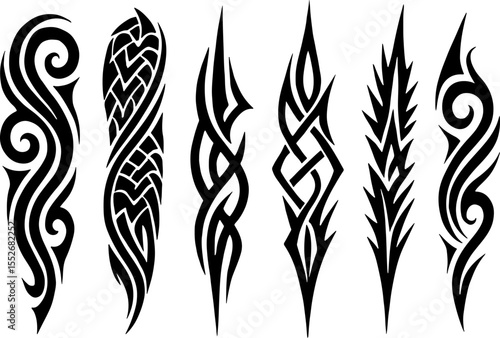  Tribal Tattoo Design Elements vector bundle