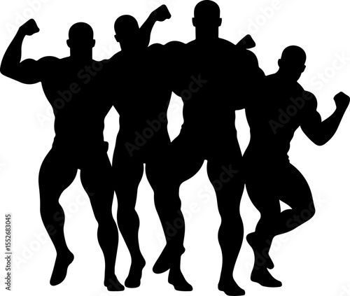 American Football Player Silhouettes vector bundle