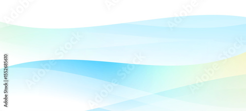 Soft Gradient Wave Background in Blue and Green Tones