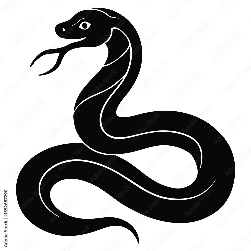 Fototapeta premium black and white snake