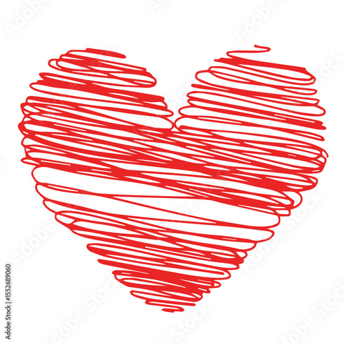 Red heart drawing love valentine's day passion declaration