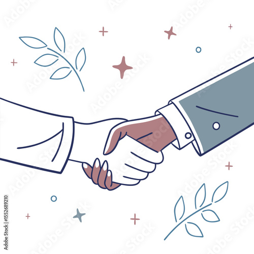 Handshake vector illustration for partnership