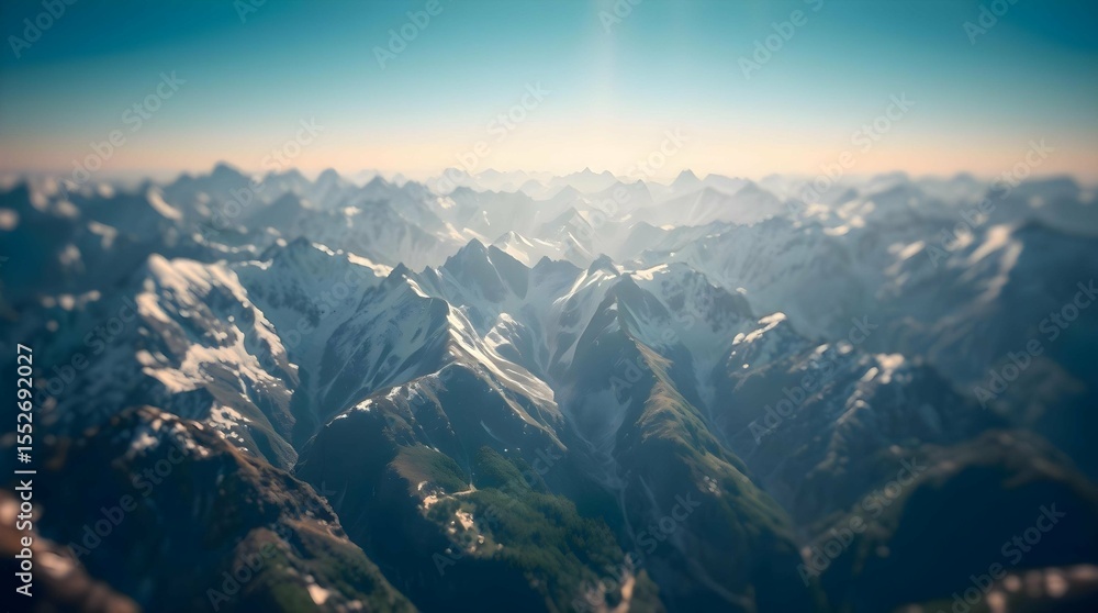 Stunning aerial drone view of a majestic mountain range. Stunning aerial drone view of a majestic mountain range.
