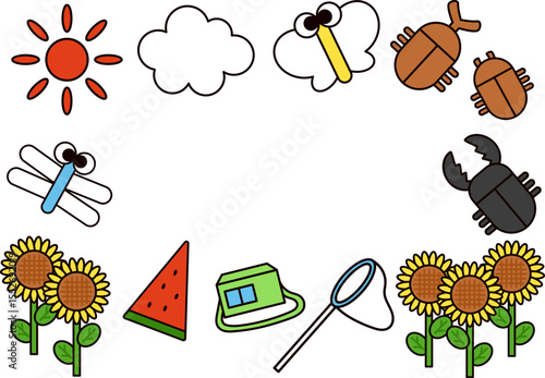 夏イメージのフレーム