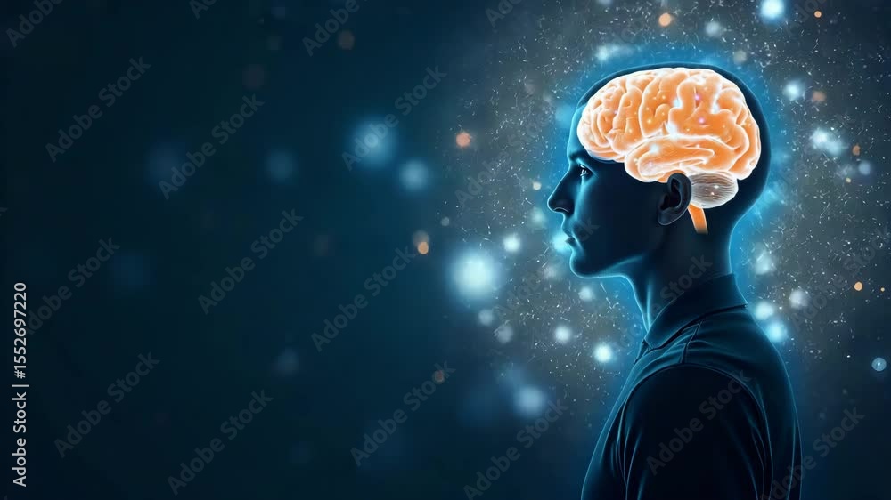 Investigate comprehensive human behavior insights utilizing advanced analytics on cognitive patterns societal trends and consumer engagement metrics in Photo Stock Concept and empty space on the le