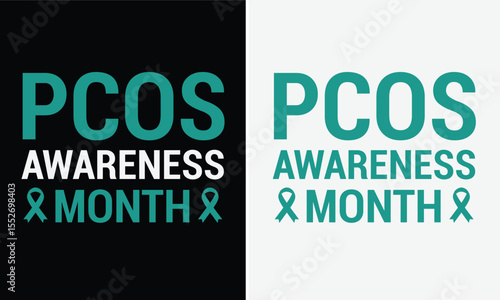 PCOS awareness design for t-shirt, hoodie, bags, mugs, stickers, banner, poster, icon etc. Fully Editable Print Ready Template - Vector