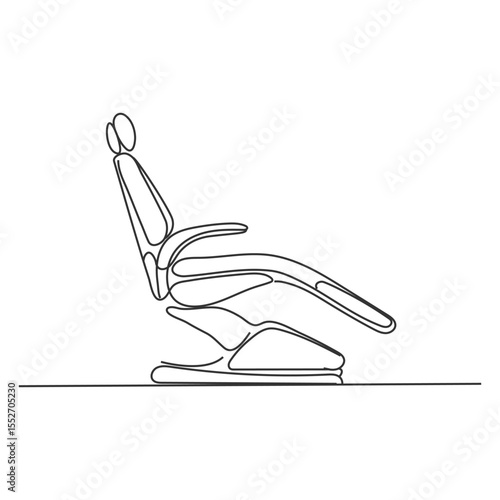 Dentist chair icon. Linear vector illustration from dental care collection. Outline dentist chair icon vector. Thin line symbol for use on web and mobile apps, logo, print media.