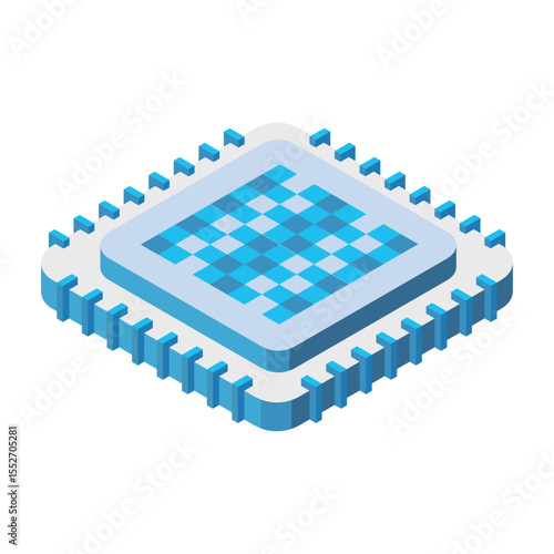 マイクロチップのベクターイラスト