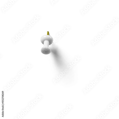 A single white pushpin against a plain background, casting a subtle shadow.