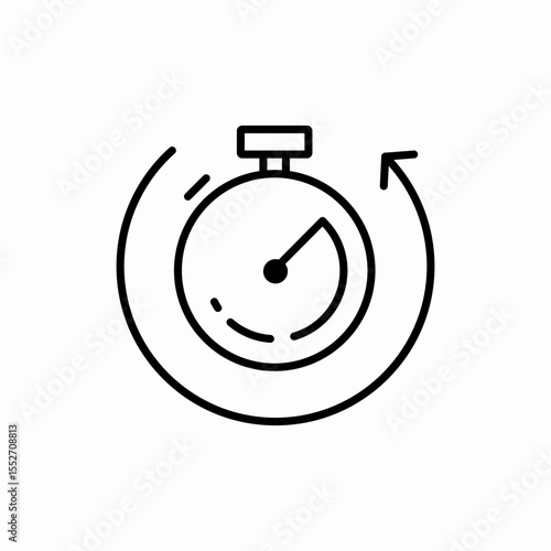 Free Download stopwatch timer circle icon vector sign - GFXLoad