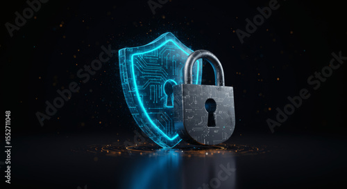 Cybersecurity Shield Digital Protection and Data Security