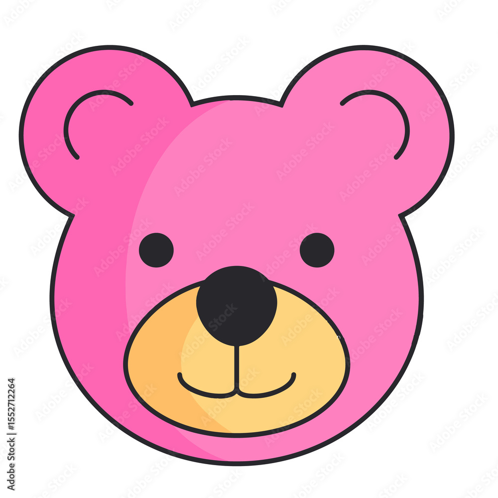 Pink Purple Cartoon Teddy Bears – Cute Plush Toy Illustration Set Pink Purple Cartoon Teddy Bears – Cute Plush Toy Illustration Set