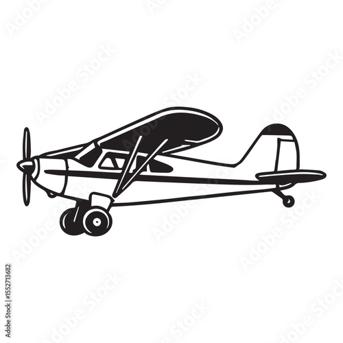 Vintage Airplane Silhouette Clipart for Aviation Decor

