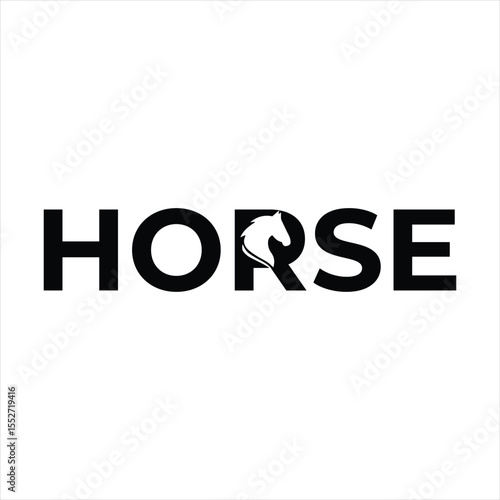 Wallpaper Mural HORSE wordmark with horse head logo Torontodigital.ca