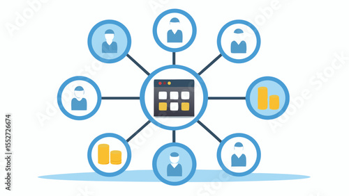 Digital Networking Connecting People Data and Finance in a Modern Web Ecosystem Teamwork Growth