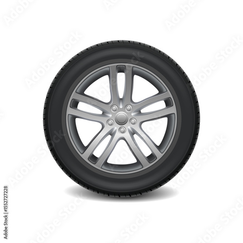 car tire isolated on white background vector